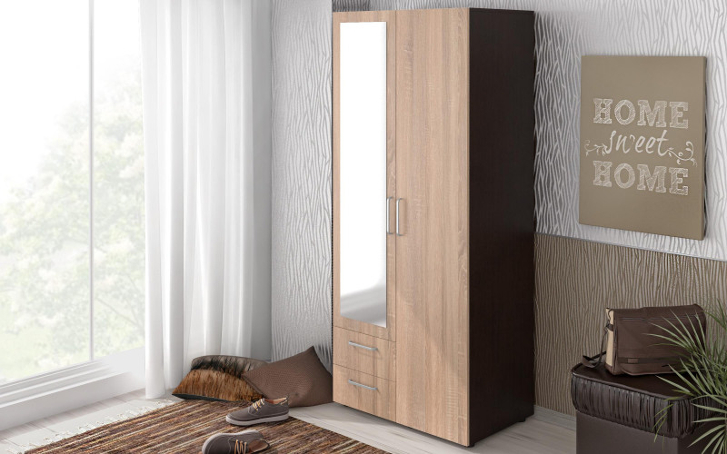 Set dormitor 144/190 Solo, stejar sonoma + wenge  2