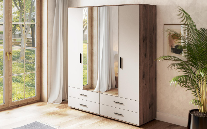 Dulap Astoria, stejar scandinav inchis + nisipiu mat  1