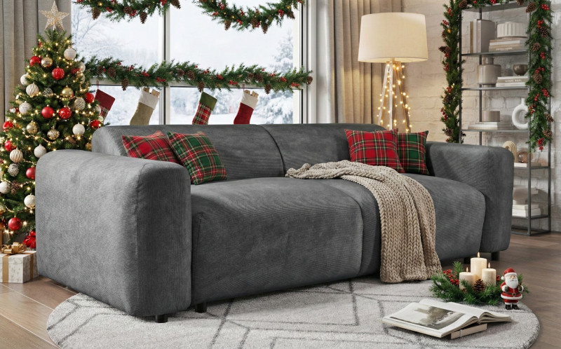 Canapea extensibila Claudi, gri inchis  1