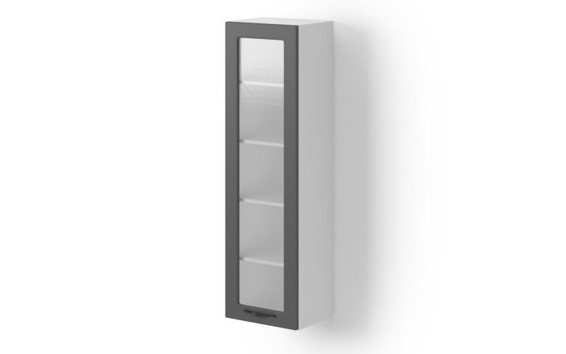 Dulap-vitrina de bucatarie Simon 37, antracit mat  1