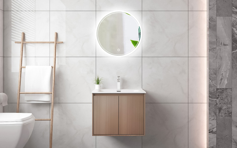 PVC Set de baie Deliro, natural  1