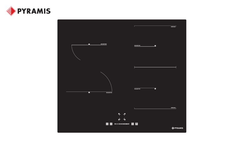 Plita cu inductie PYRAMIS , 4 zone, negru  1