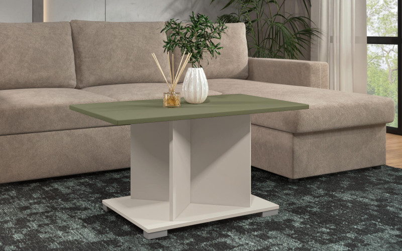 Masuta de cafea + MDF Aurea L, nisipiu mat + maslina  1