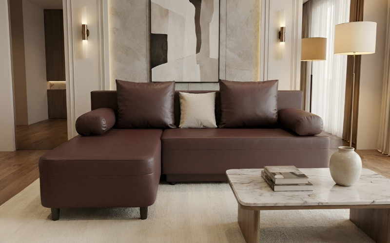 Coltar extensibil Delano, bordo + gri-bej  1