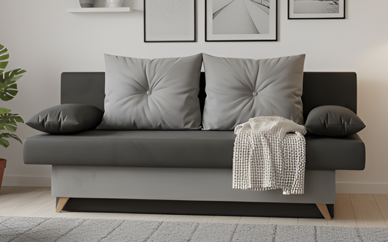 Canapea extensibila Victorio, gri inchis + gri  1