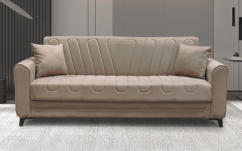 Canapea extensibila click- clack Minos, maro  1