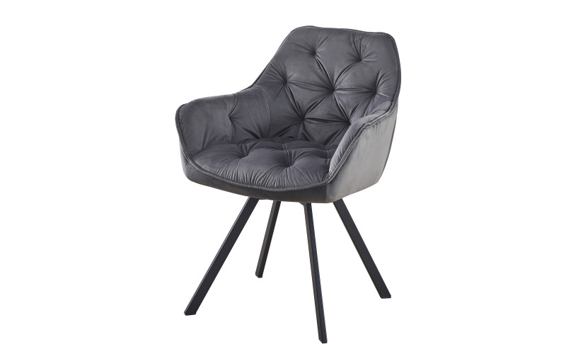 Scaun de masa Antin, gri inchis  1