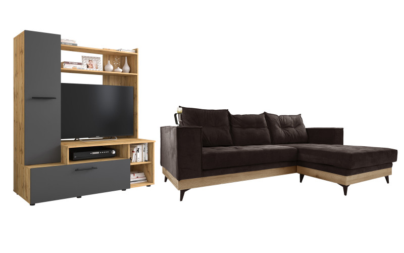 Coltar Arten Smart + biblioteca Iva, antracit  1