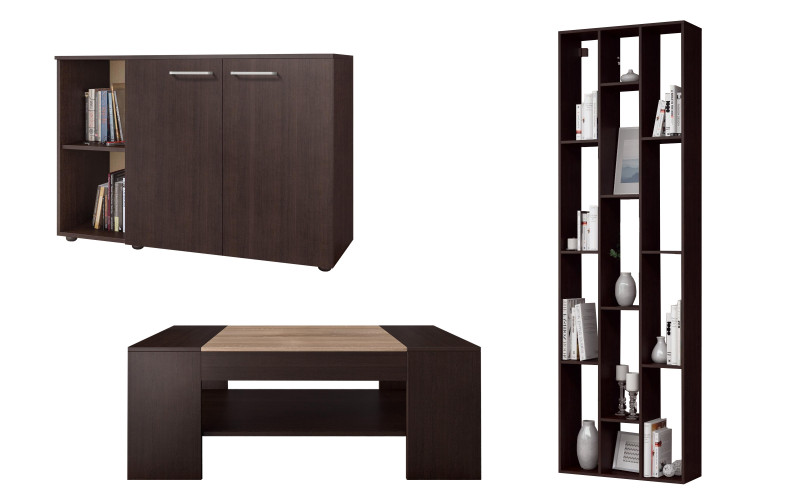 Set pentru camera de zi Veron L, wenge + stejar sonoma  1