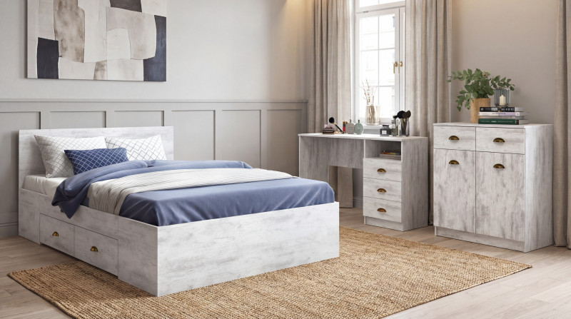 Set dormitor 160/200 Tiara S, stejar antic  1