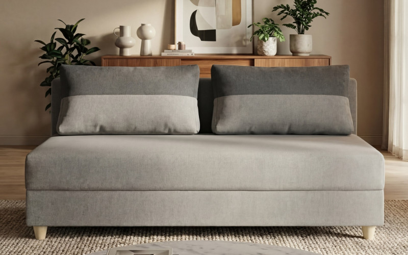 Canapea extensibila Kami, gri + gri inchis  1