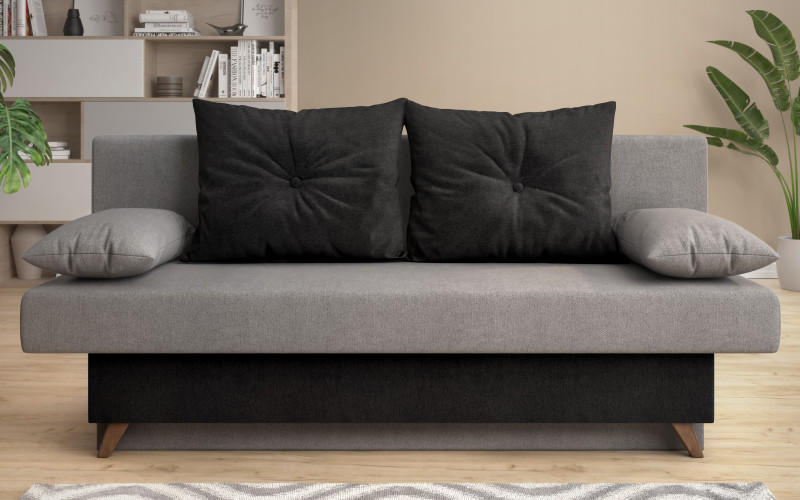 Canapea extensibila Victorio, gri + negru  1