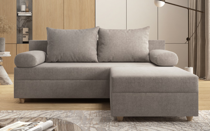 Canapea + taburet Vitaro, gri  3