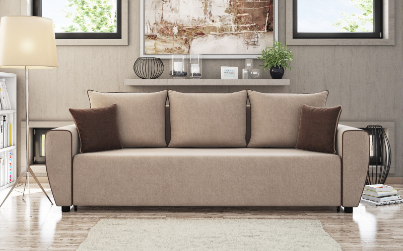 Canapea extensibila cu trei locuri Orhideea, bej  1