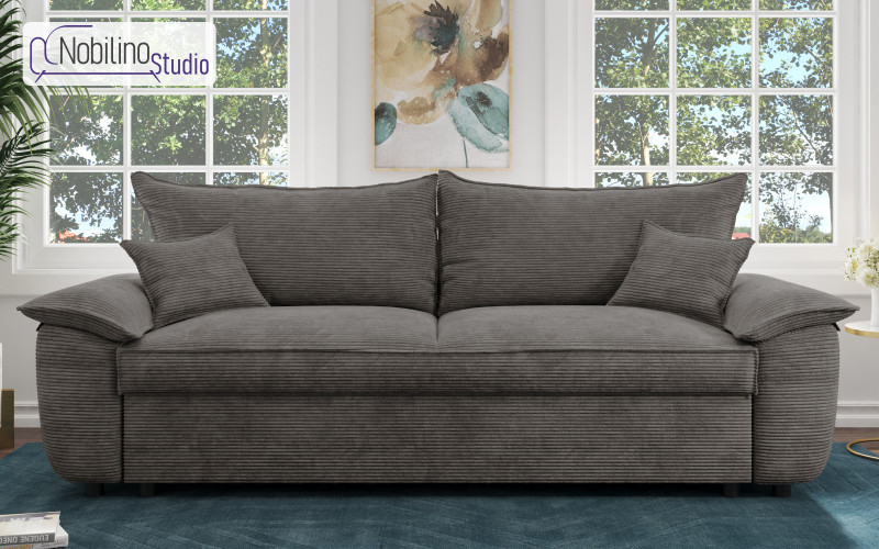 Canapea extensibila Elzas, gri-maroniu  1