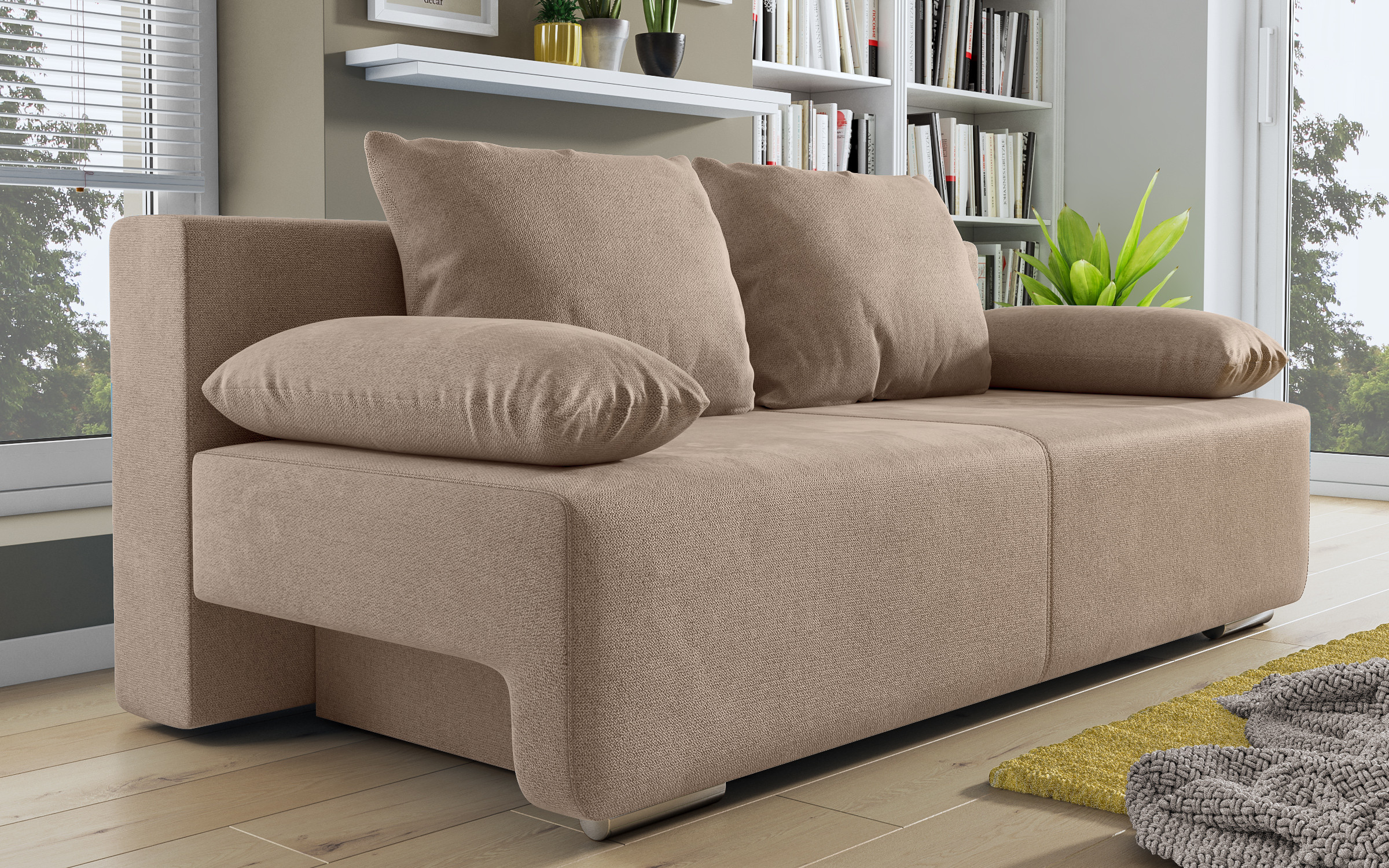 Canapea extensibila Keira, bej inchis  4