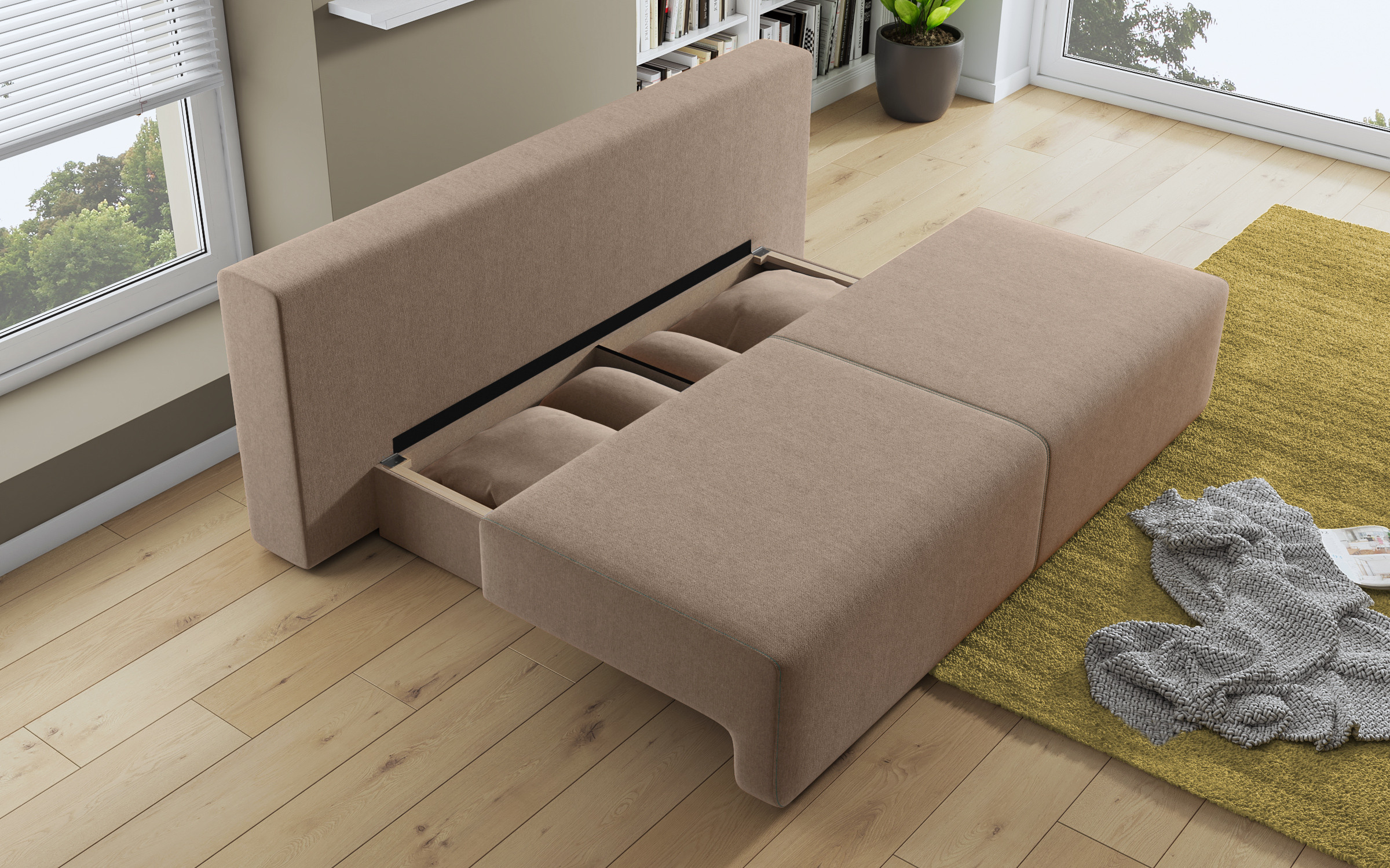 Canapea extensibila Keira, bej inchis 7