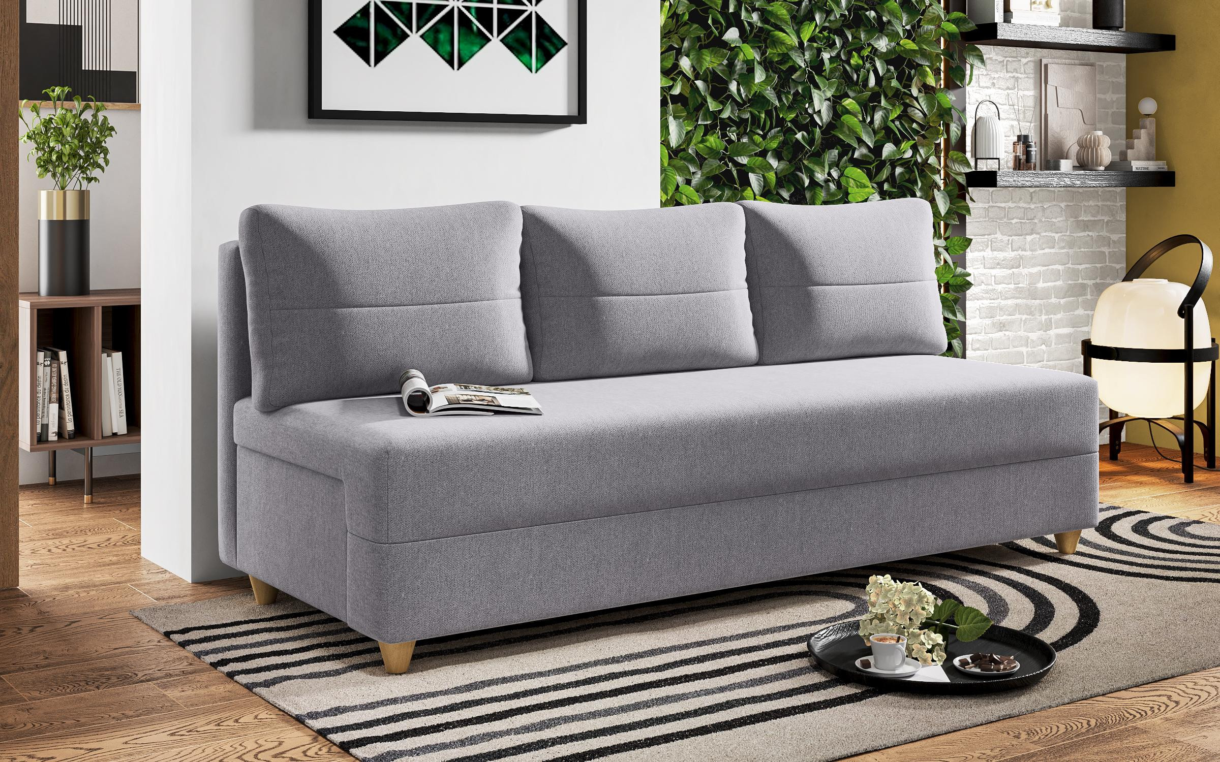Canapea extensibila Arano, gri deschis  3