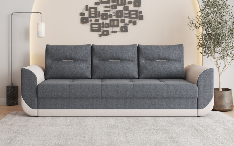 Canapea extensibila Sven, gri inchis + bej  1