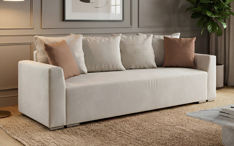 Canapea extensibila Kioto, bej deschis + maro deschis  1