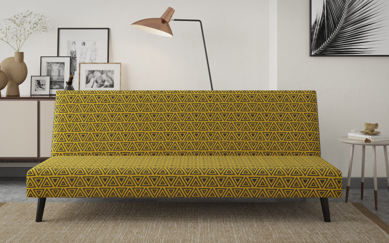 Canapea extensibila click-clack Bondi, print + gri inchis  1