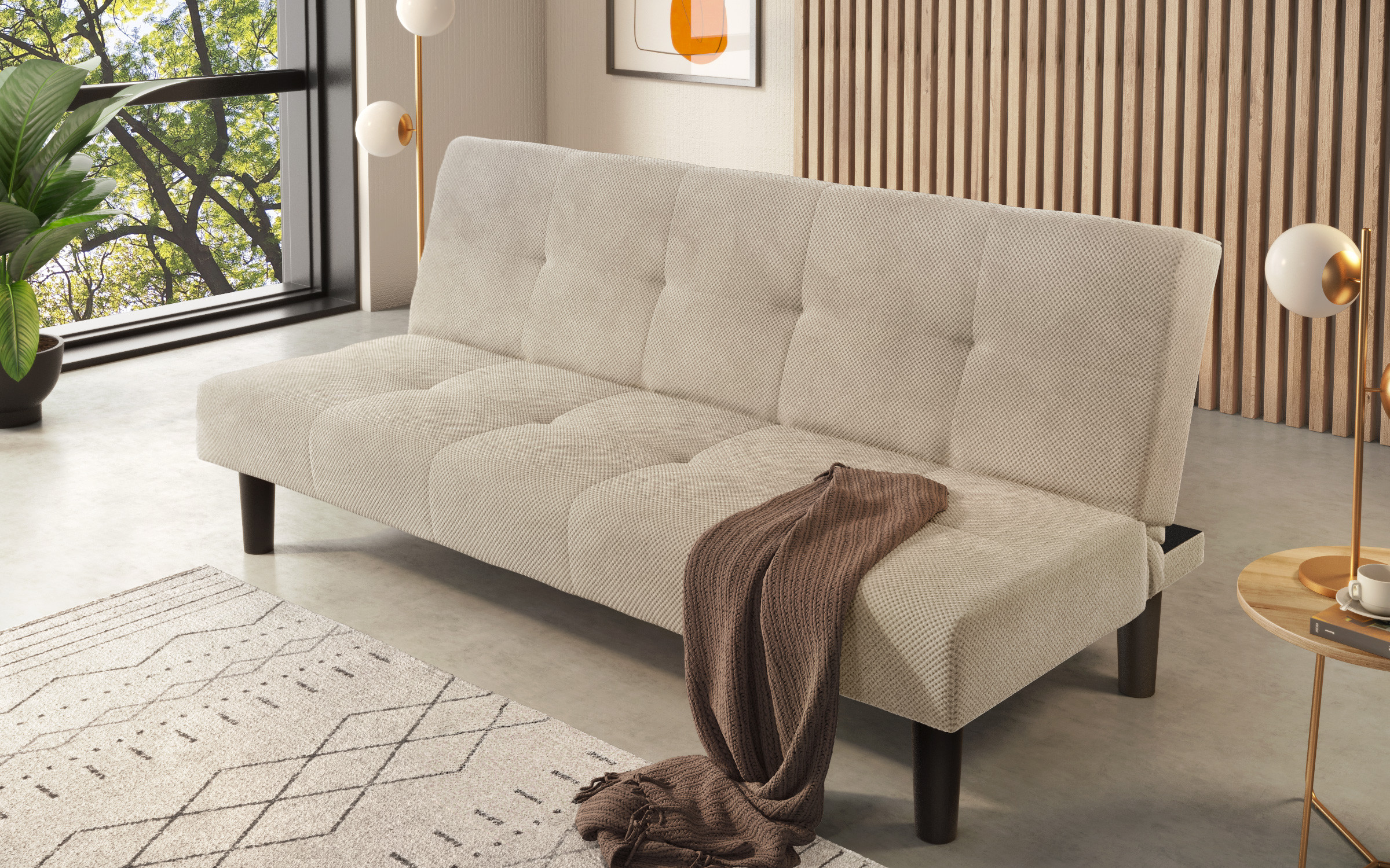 Canapea extensibila click-clack Norte, bej  3