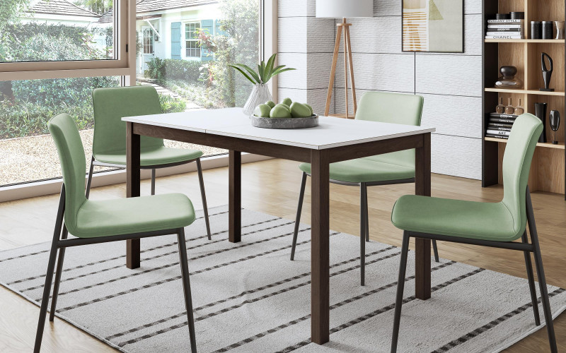Masa dining Atika /extensibila/, alb + nuc  1