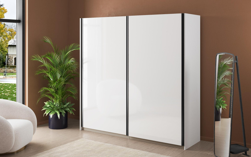 Dulap modular cu usi glisante 200 сm Soho Slide 200, alb lucios  1