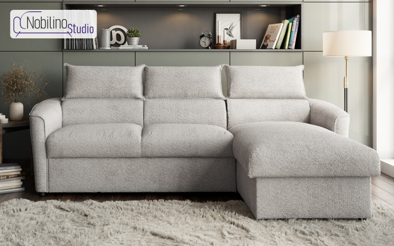 Раскладной угловой диван Монтеро, белый  1