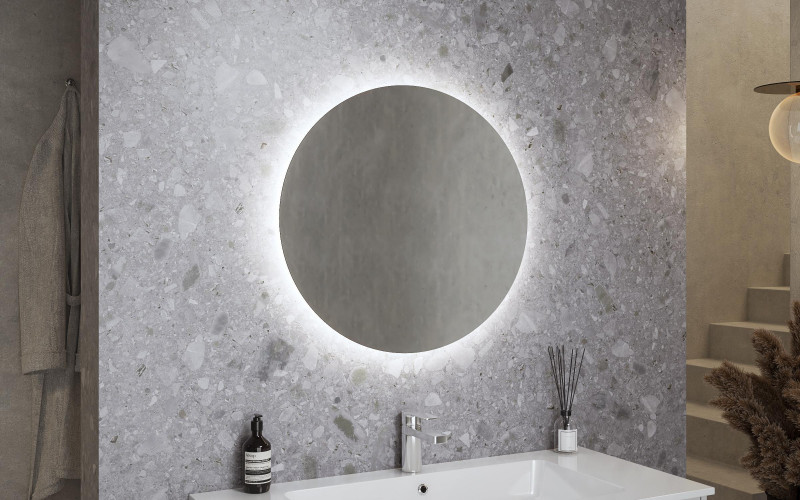Oglinda pentru  baie cu iluminare LED,   1