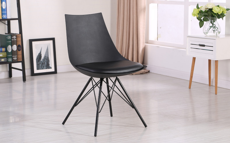 Scaun de masa Rentis, negru  1