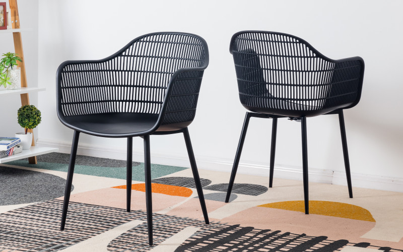 Scaun de masa Medero, negru  1