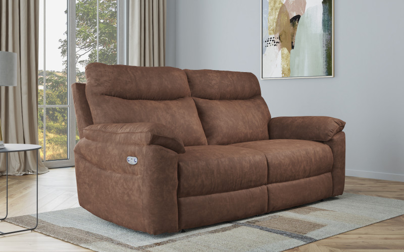 Recliner Adesto cu trei locuri / cu mecanism electric/, maro  1