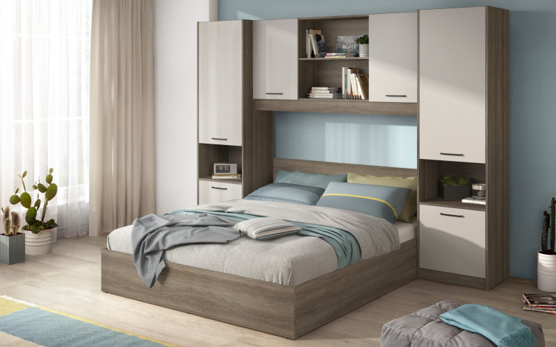 Set dormitor Diema penrtu saltea 160/200, cala fumurie + casmir  1