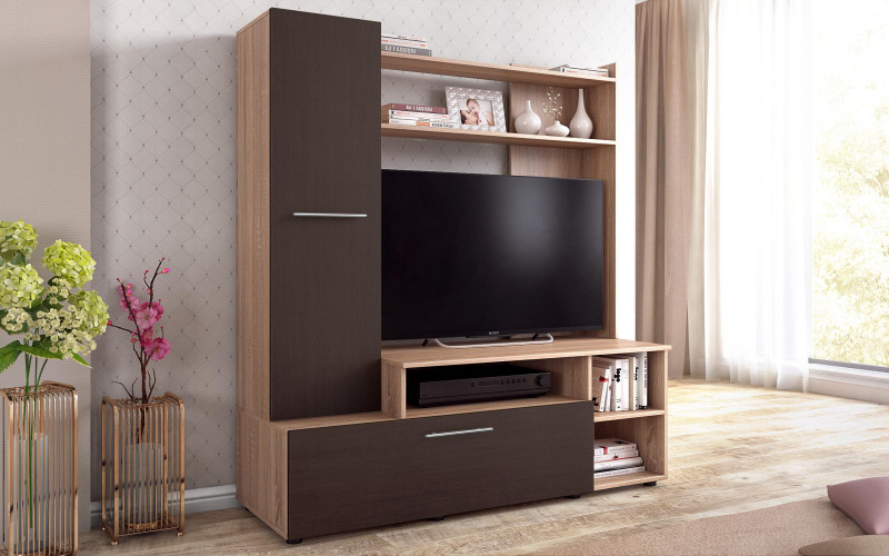 Biblioteca Iva, stejar sonoma + wenge  1