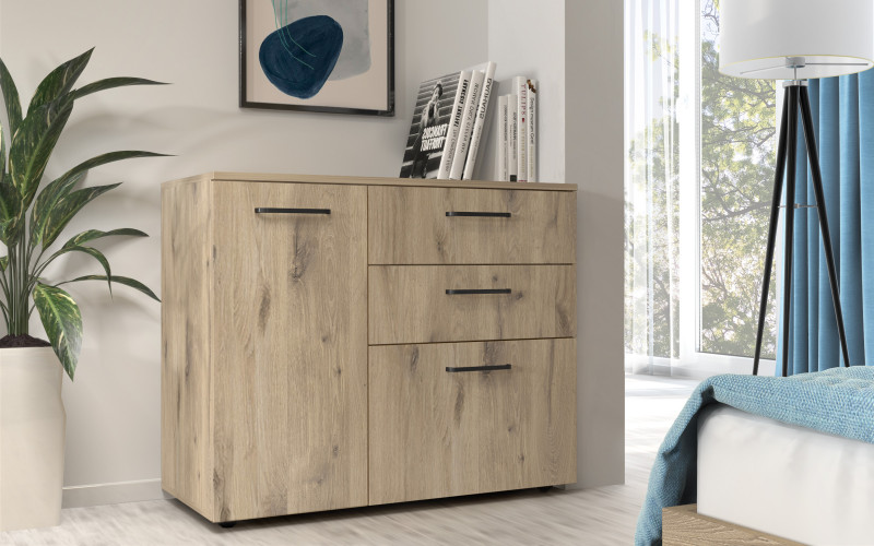 Comoda Aston, stejar scandinav deschis  1