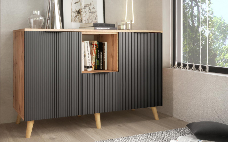 Comoda Leti, stejar apalaci + quartz 1