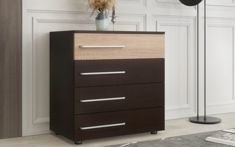 Comoda Ofelia, wenge + stejar sonoma  1