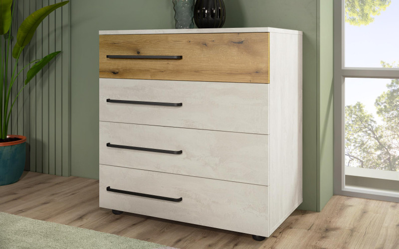 Comoda Ofelia, Silk + stejar evoc  1