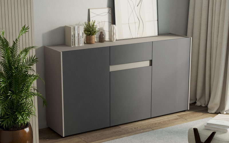 Comoda Pier S, nisipiu mat + grafit  1