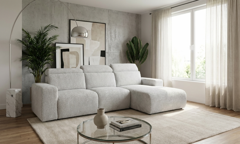 Раскладной угловой диван Сорело, белый  1