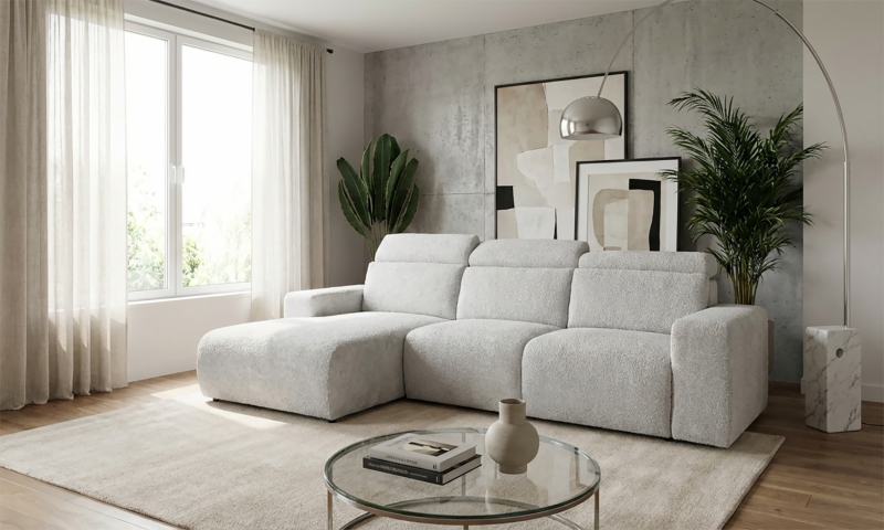 Раскладной угловой диван Сорело, белый  1