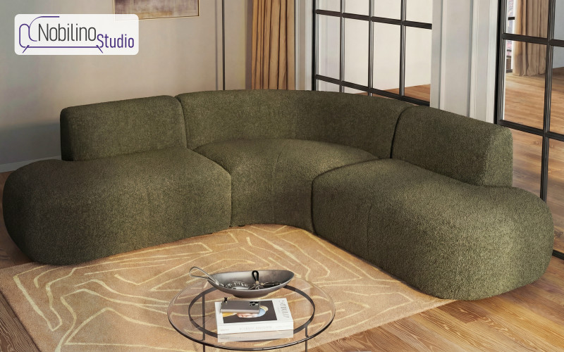 Угловой диван Алино, Антолоджи 14 Deep Blue  1