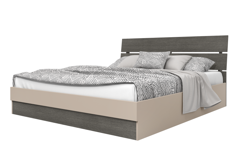 Pat dublu 160/200 Medeea + saltea, casmir + antracit mat  6