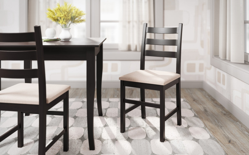 Scaun de masa Carsel, wenge cu sezut bej  1