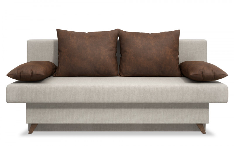 Canapea extensibila Garson, ivory + maro  1