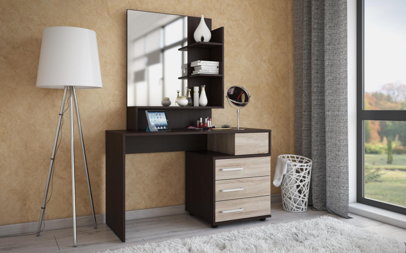 Туалетный столик Синди, венге + дуб сонома  1