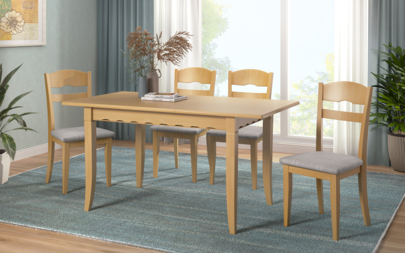 Scaun de masa Elido, fag cu sezut gri  1