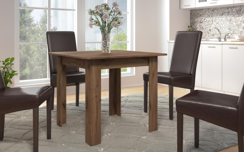 Masa dining Mari, stejar scandinav inchis  1