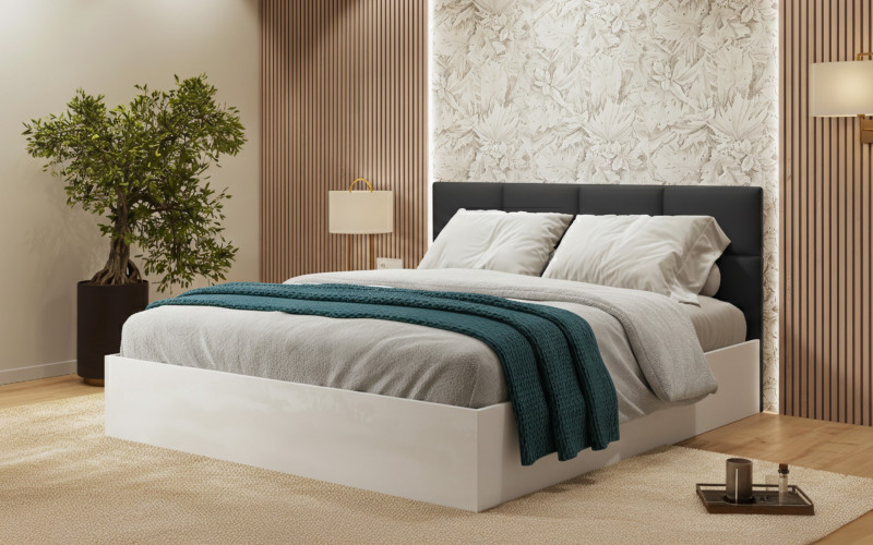 Pat dublu 160/200 Keti + saltea, Silk  1